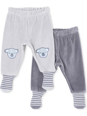 Hellobaby Erkek Bebek 2li Pantolon Hayvan Baskılı Çoraplı