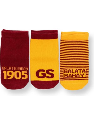 Galatasaray Erkek Bebek 3lü Soket Çorap Lisans Baskılı