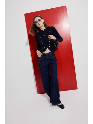 DeFacto Wide Leg Orta Bel Geniş Paça Jean Pantolon H6920AX26AU