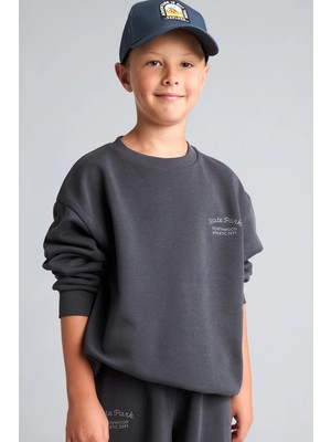 DeFacto Bisiklet Yaka Efekt Nakışlı Sweatshirt Erkek Çocuk H9683A826WN