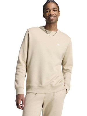 AKT2451 Adidas Ess Crew Ft Erkek Sweatshirt Bej