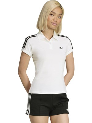 AKD3697 Adidas 3s Polo Kadın T-Shirt Beyaz