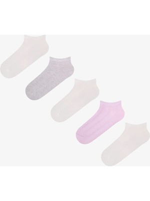 Penti Gri Soft Clouded Jakarlı 5 Çift Patik Çorap