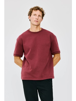 DeFacto Kırışmaz Oversize Bisiklet Yaka Basic Kısa Kollu Tişört B6494AX26AU