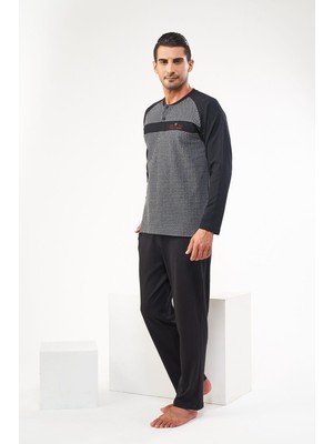 Pjs 22614 Erkek Uzun Kollu Pijama Takımı