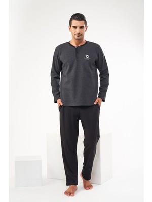 Pjs 22609 Erkek Uzun Kol Pijama Takımı