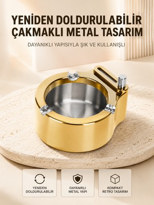 Getittir Duman ve Koku Giderici Hava Temizleyici Küllük  2 Katmanlı Filtreli - Lisinya