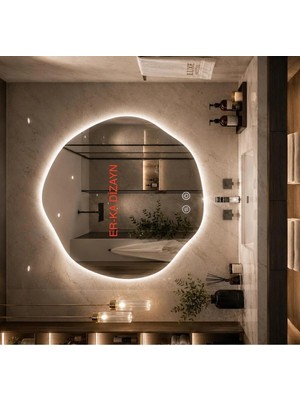 Lofttoch Asimetrik Buğu Çözücülü Dokunmatik Ledli Ayna Buğulanmayan Duş Aynası Buhar Tutmayan Banyo Aynası Buğu Önleyicili LED Aynalar