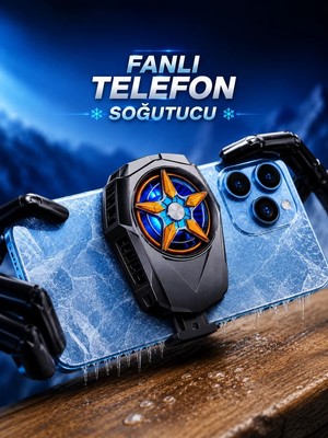 Ankaverse Fanlı Radyatör Soğutucu Telefon Soğutucu Tüm Telefonlara Uyumlu