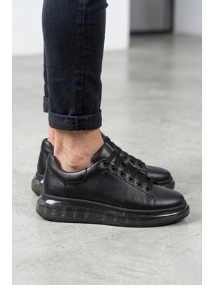 Zerenyus ZRC295 Yüksek Kalite Air Kalın Taban Erkek Sneaker Siyah