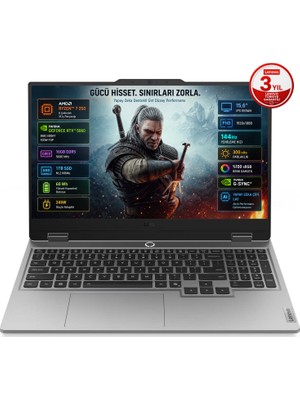 Lenovo LOQ 15AHP10 AMD Ryzen 7 250 16GB DDR5 1TB SSD RTX 5060 8GB 100W 15.6 inç Full HD 144Hz IPS FreeDos Gaming Laptop (83JG008UTR)