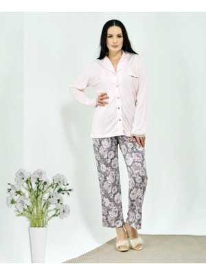 Hf Club 3103 Kadın Önden Düğmeli Pijama Takımı