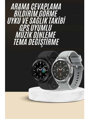 Ankaverse Yeni Nesil Akıllı Saat Çağrı Cevaplayabilen Plastik 47 mm Uyumlu Kordon