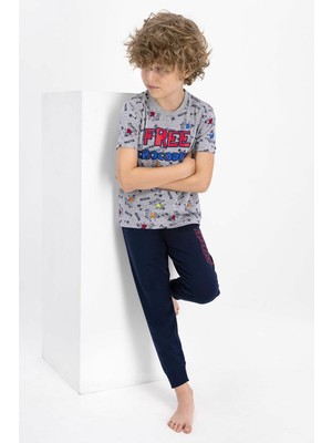 RolyPoly Roly Poly 2343 Free Crocodile Erkek Çocuk Kısa Kol Pijama Takımı