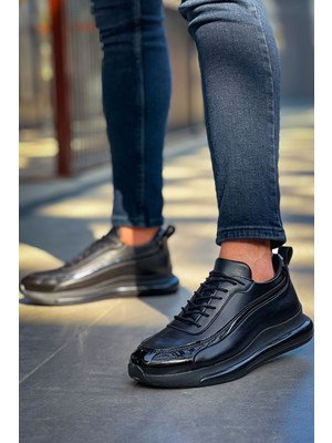Zerenyus ZRC2419 Premium Özel Taban Erkek Sneaker Siyah