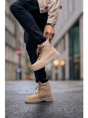 Zerenyus ZRC225 Premium Impact Gore-Tex Erkek Bot Kum Bej Süet