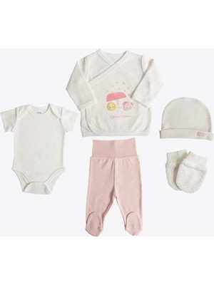 Organik New Dreams 5'li  Zıbın Set Pembe