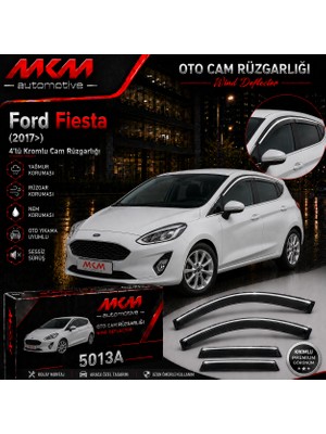 Mkm Ford Fiesta (2017 ve Sonrası) Uyumlu 4'lü Kromlu Cam Rüzgarlığı Takımı