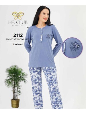 GOLDOREMİ HF Club 2112 Kadın Önden Düğmeli Uzun Kollu Pijama Takımı