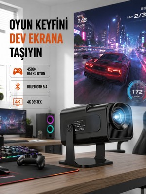 Kaufhier HCS350PRO Android 11 Işim Sistemli Mini Projektör Yeni Nesil