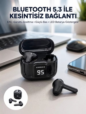 Ankaverse Yeni Nesil Ultrapods Pro Bluetooth Kulaklık Extra Bass Yüksek Mikrofon Kalitesi