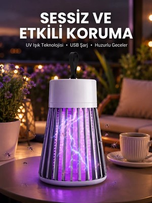 Ankaverse Kamp ve Bahçe Için Şarjlı Böcek Kovucu Lamba