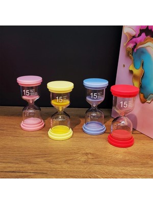 Aslanoğlu Store 10 x 4.5 cm Plastik Kum Saati 15 Dakika