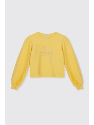 Panço Kız Çocuk Sarı Sweatshirt