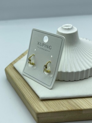 Biju Yılmaz Ince Tek Taş Halka Xuping Gold Küpe 26XPKP227