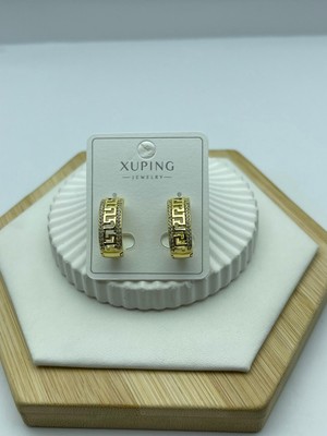 Biju Yılmaz Antik Desen Halka Xuping Gold Küpe 26XPKP132
