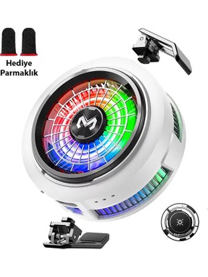Ankaverse Memo CX20 Ios Android Soğutucu 20W Manyetik Rgb Telefon Soğutucu –anında Hızlı Soğutmasessiz Fan SOĞUTMA-(5775)