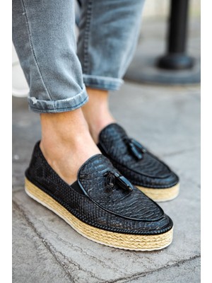 ZRC119 Tassels Erkek Loafer Ayakkabı Siyah