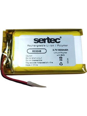 Ankaverse Sertec 603048 3.7V 900 Mah Li-Polymer Pil (DEVRELI/1.5A)