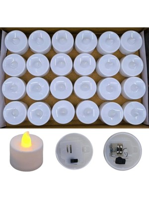 Aslanoğlu Store Pil Li Mum 1.8 cm 24 Lü Paket