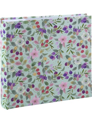 Goldbuch Blissful Blossom Yeşil Cepli Fotoğraf Albümü 200 Fotoğraf 10X15 cm Altın Yaldızlı Kabartmalı