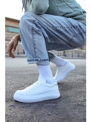 Felibord Bağcıklı Basic Erkek Sneaker Beyaz