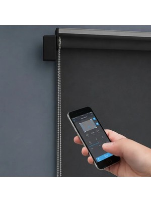 Rovline Akıllı Stor Perde Motoru, Zaman Ayarlı, Siyah Renk, Wi-Fi, Sesle Kontrol, Tuya Uyumlu