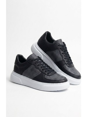 Zerenyus ZRC087 Premium Bağcıklı Casual Erkek Sneaker Antrasit
