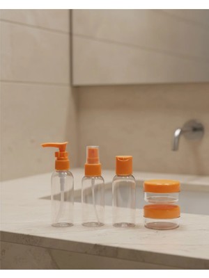 ALFA AKSESUAR 03 30 ml 5’li Seyahat Şişesi Seti Çantalı Kozmetik Organizer