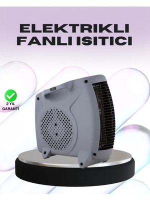 ALFA AKSESUAR 03 Taşınabilir Fanlı Isıtıcı Elektrikli Termik Korumalı Oda Isıtıcı