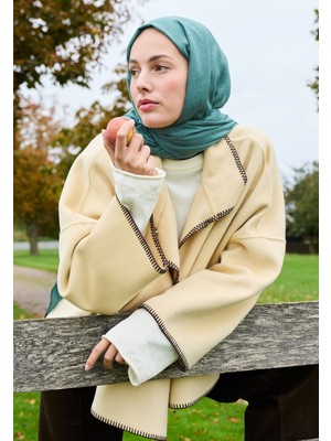 Fresh Scarfs Kaşmir Dokulu Şal Çam Yeşili