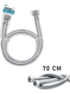 Kinetex KTX-2882 Flex Hortum 70CM.DİŞİ-DİŞİ 1/2 Kazan Şofben - 10'li Paket