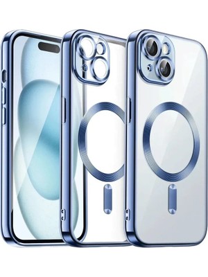 Ankaverse Mey Ithalat® iPhone 15 Kılıf Kross Magneticsafe Kapak - Sierra Blue