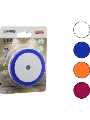 Ulbay Gc-01 Ulbay Gece Lambası 0.1W Yuvarlak Fotoselli - 10'li Paket