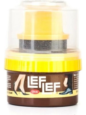 Nuri Leflef Krem Ayakkabı Boyası 60ML Hazır K.kahve Cilalı Süngerli - 12'li Paket
