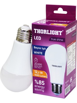 Thorlight Thorlıght A-6012B E27 Beyaz LED Ampul 12.3W - 10'li Paket