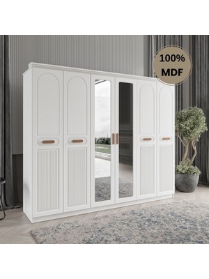 Comiet Pera 6 Kapak Mdf Gardırop