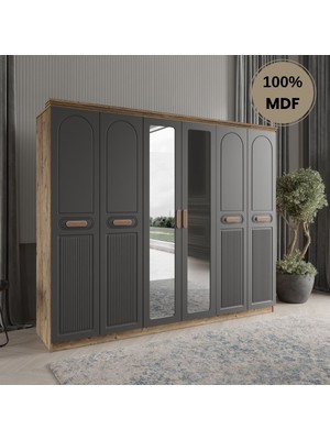 Comiet Pera 6 Kapak Mdf Gardırop