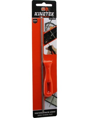 Kinetex KTX-3384 Testere Zincir Eğesi 24.3cm Toplam Uzunluk 33 cm Renkli Plastik Saplı 8.8cm Metal - 10'li Paket