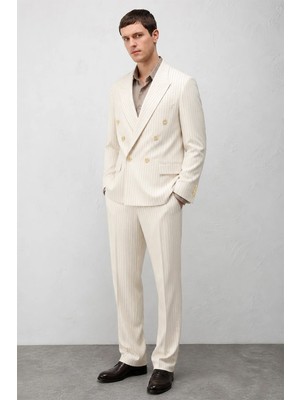 Antioch Relaxed Fit Çizgili Erkek Takım Elbise